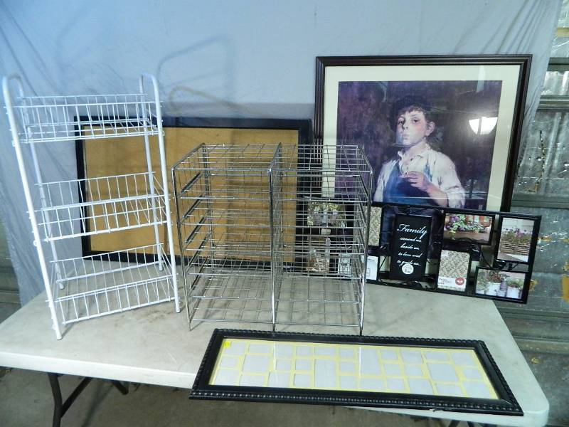lot 92 image: Picture Frames, Shelves, Cork Board, Etc