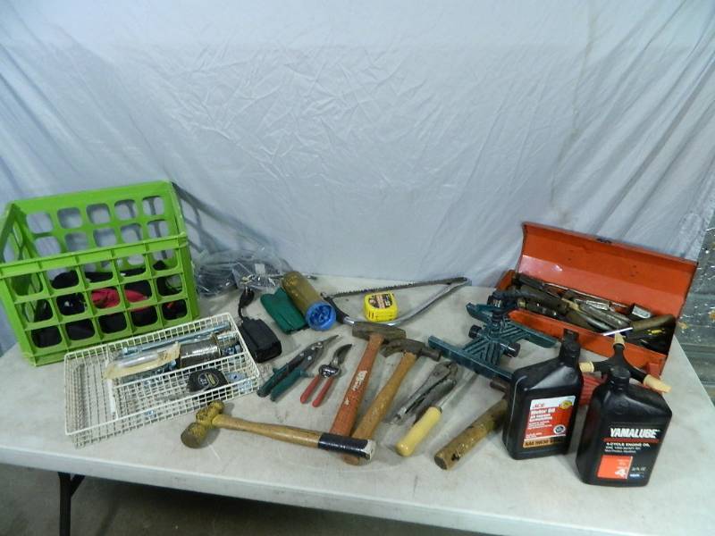 lot 112 image: Hand Tools, Sprinklers, Oil, Etc
