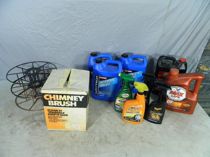 lot 122 image: Shop Chemicals, Chimney Brush, Etc