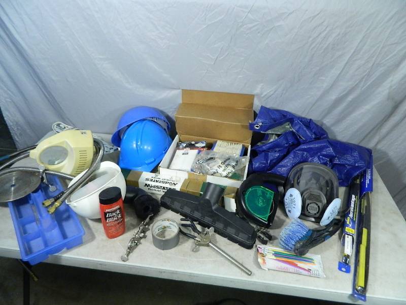 lot 131 image: Hard Hats, Hardware, Etc.