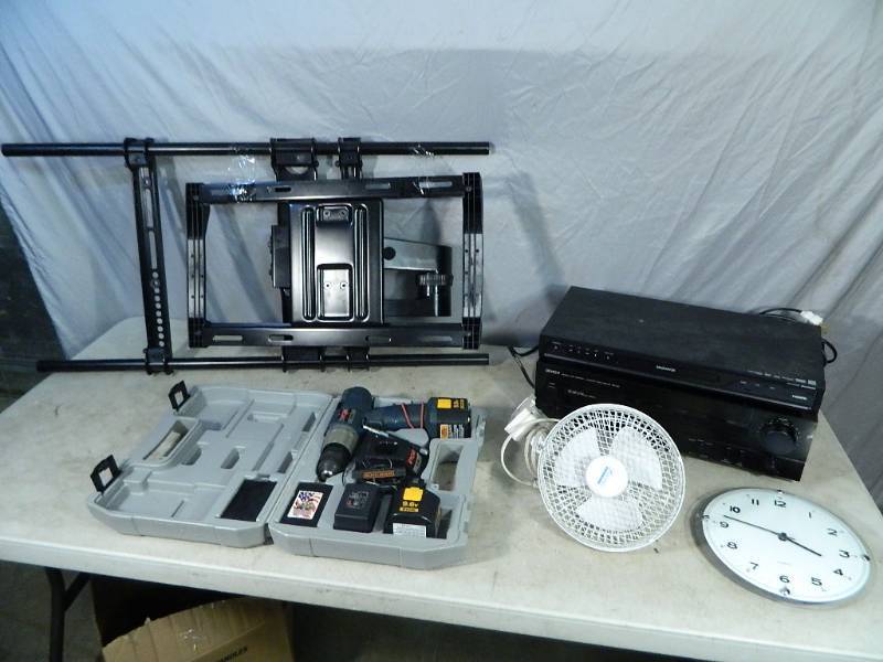 lot 183 image: Receiver, TV Mount, Drill, Etc