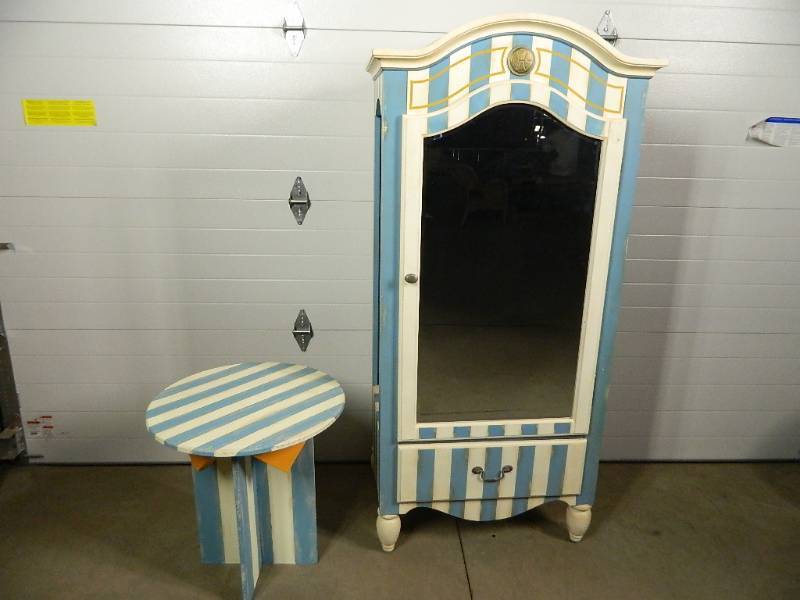 lot 208 image: Armoire and Table
