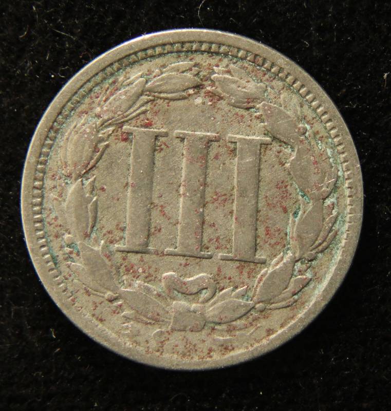 1866 US THREE CENT PIECE