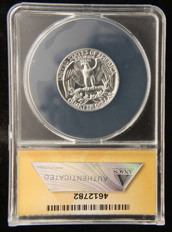 1961 PROOF WASHINGTON SILVER QUARTER PF67 ANACS