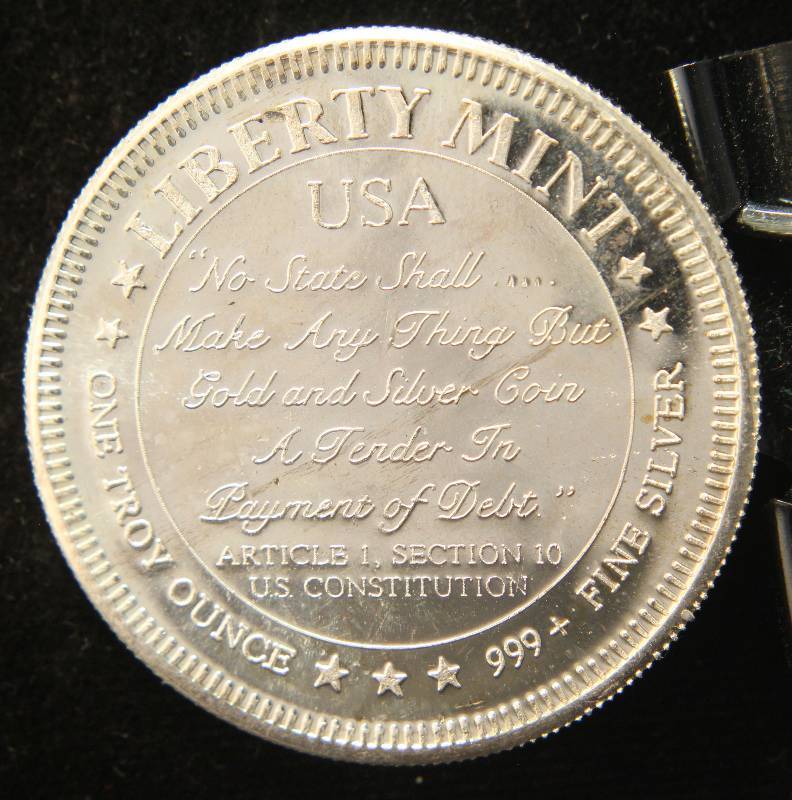 1 TROY OZ. .999 FINE SILVER LIBERTY EAGLE ROUND