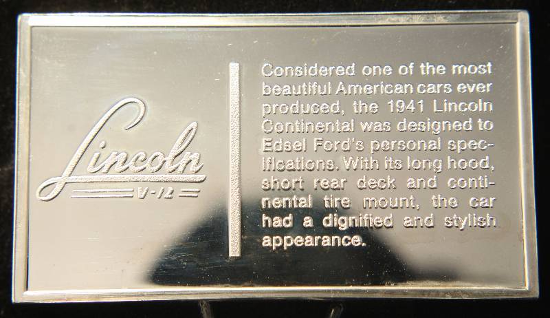 VINTAGE 1941 LINCOLN 1000 GRAINS (2.08 TROY OZ) STERLING SILVER BAR