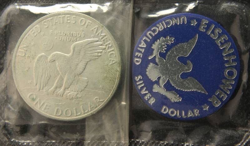 1971-S EISENHOWER 40% SILVER DOLLAR ORIGINAL GOVT SEALED