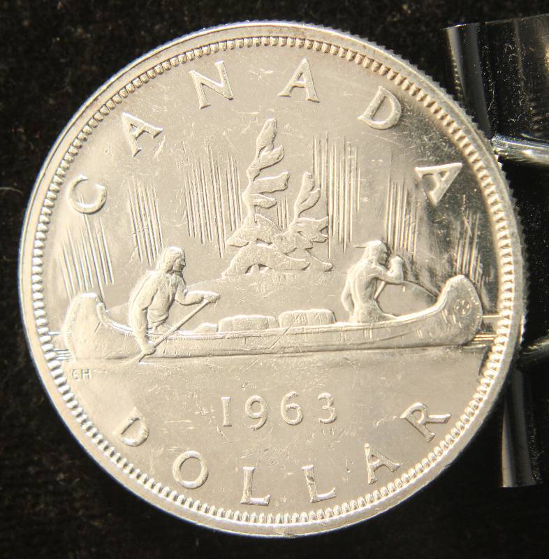 1963 CANADA SILVER DOLLAR BU-UNC