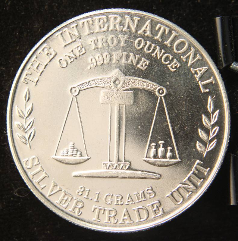 1 TROY OZ. .999 FINE SILVER VINTAGE SHIP TRADE UNIT