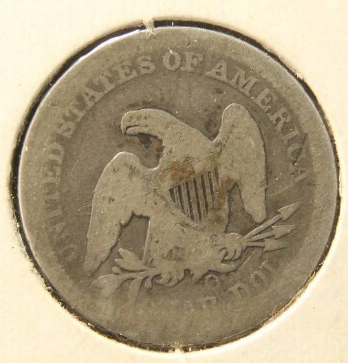 1855-O US SEATED LIBERTY QUARTER BETTER DATE