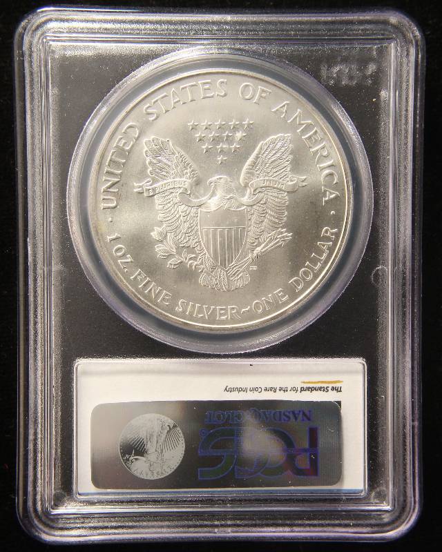 1995 AMERICAN SILVER EAGLE 1 TROY OZ. .999 FINE SILVER GEM BU PCGS