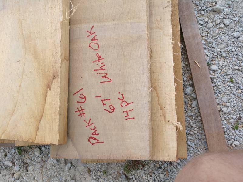 White Oak Boards 1 Inch Thick x 6.5 inches wide x 103 inches long