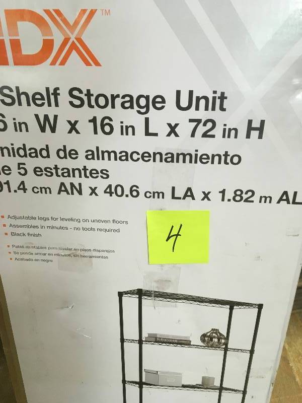 HDX 5-Shelf 36 in. W x 16 in. L x 72 in. H Storage Unit