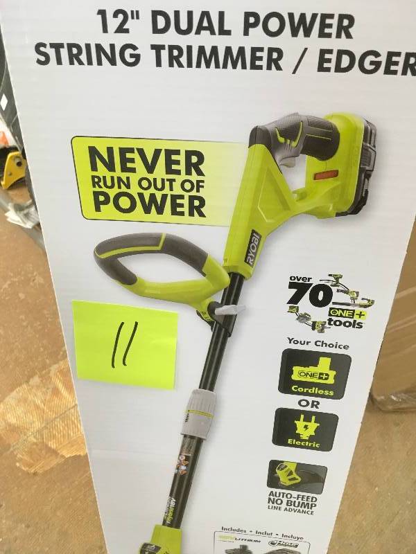 Ryobi P2210 ONE 18-Volt Lithium-Ion Hybrid Electric Cordless TrimmerEdger in working condition