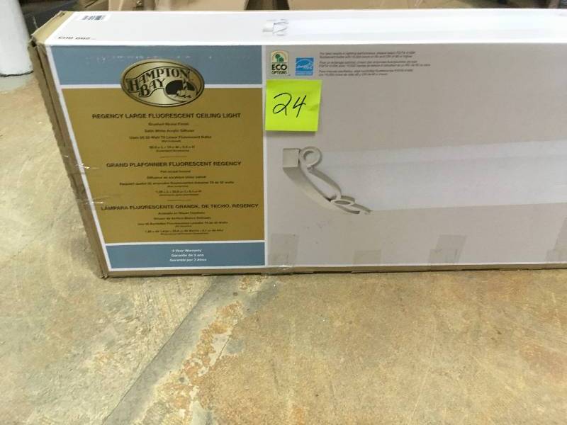 Hampton Bay Regency 4-Light Brushed Nickel T8 Fluorescent Ceiling Light