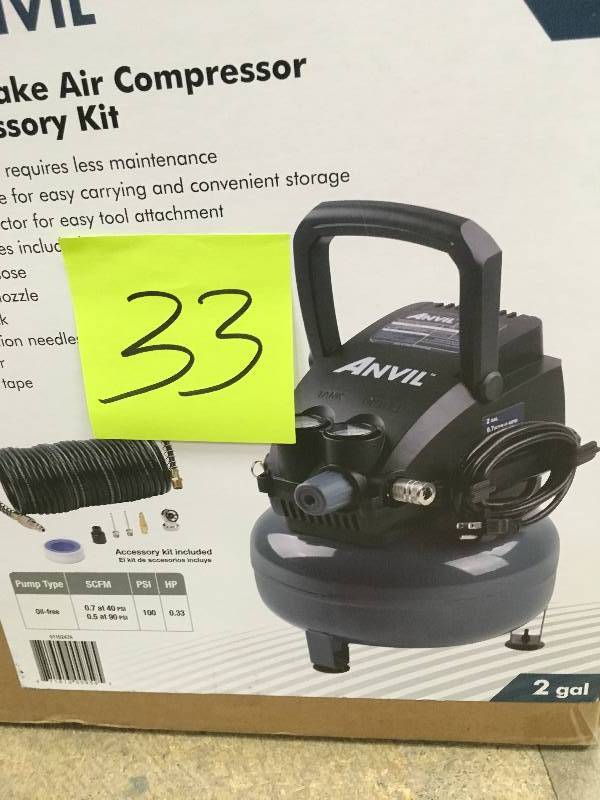 Avantil 2G Pancake Air Compressor with 7-Pieces Accessories Kit in working condition