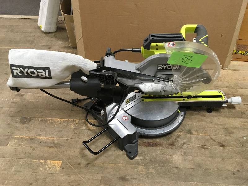 Ryobi 15 Amp 12 in. Sliding Miter Saw with Laser used in working condition