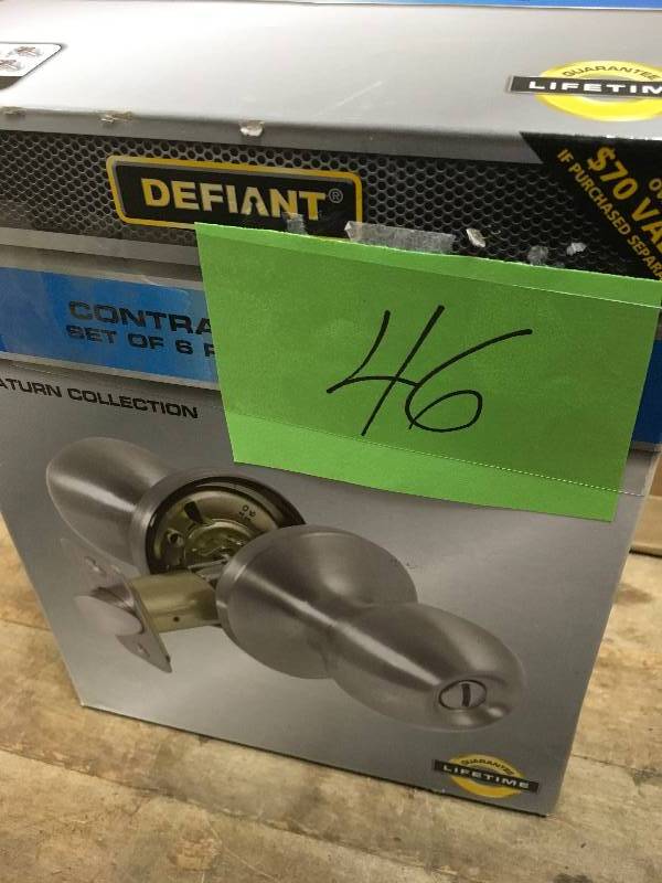 Defiant Saturn SS Privacy Knob Contractor Pack (6-Piece)