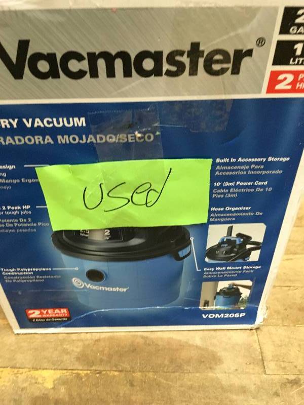 Vacmaster 2.5 Gal. Portable WetDry Vac used in working condition
