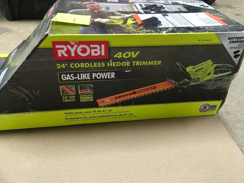 Ryobi 24 in. 40-Volt Lithium-Ion Cordless Hedge in working condition TOOL ONLY