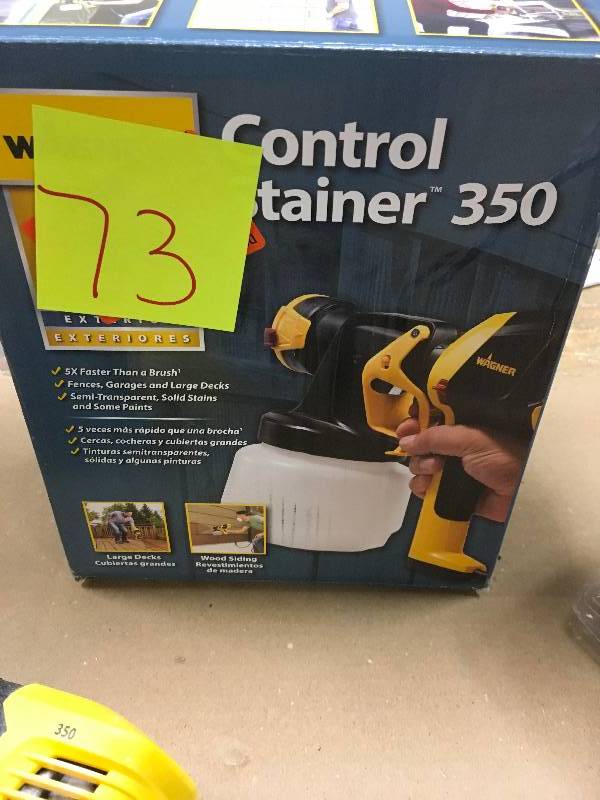 Wagner Control Stainer 350 HVLP Handheld Sprayer in working conditions