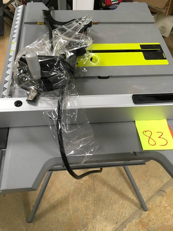 Ryobi 10 in. Table Saw with Folding Stand in working conditions