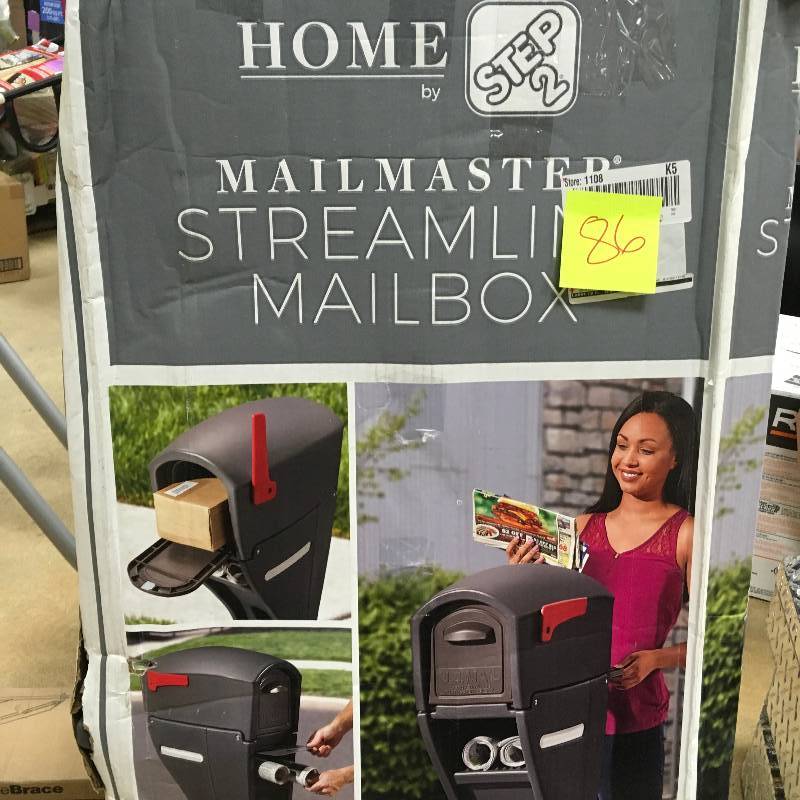 Home Mail Master Streamline Stone Grey OverPost Mounted Plastic Mailbox