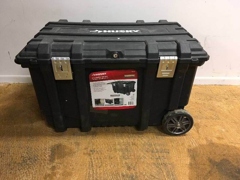 Husky 37 in. Mobile Job Box Utility Cart Black in good condition