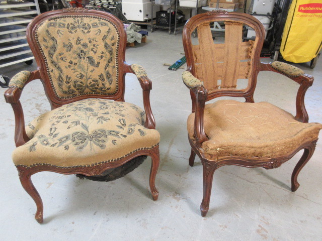 lot 508 image: TWO VINTAGE ARM CHAIRS