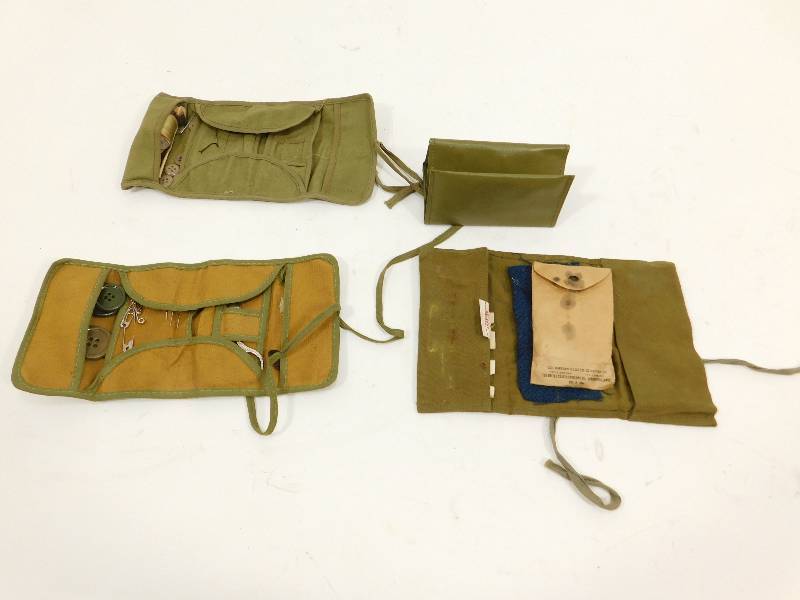 lot 20 image: Four Vintage Military Sewing Kits