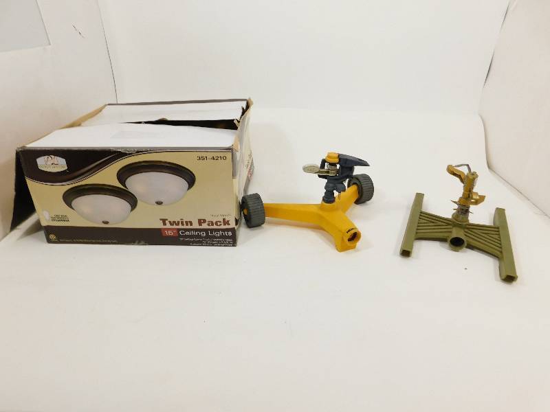 lot 47 image: Two 15 Ceiling Lights & Two Lawn Sprinklers