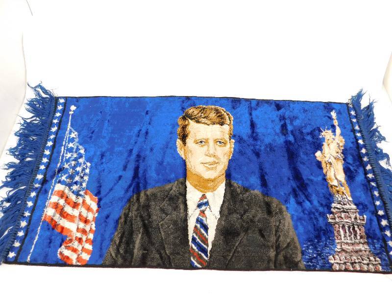 lot 50 image: Wall Hanging Of President John F. Kennedy