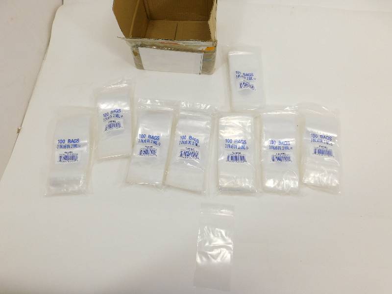 lot 67 image: 800 -----3 inch  x  6 inch  2 Mil Bags