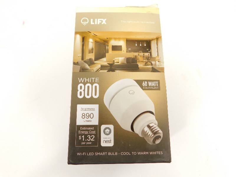 lot 75 image: LIFX Wi-Fi LED Smart Bulb--Cool To Warm Whites