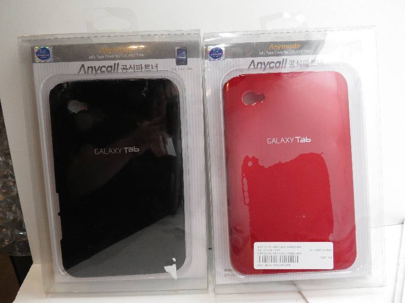lot 7 image: LOT OF 2 ANYMODE ANYCALL SAMSUNG TAB PROTECTORS RED AND BLACK