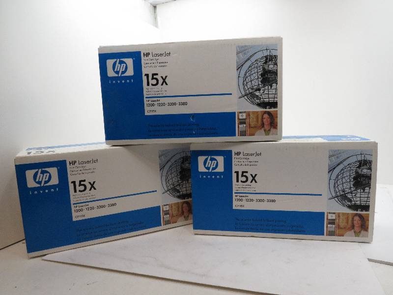 lot 34 image: LOT OF 3 HP TONER 15X
