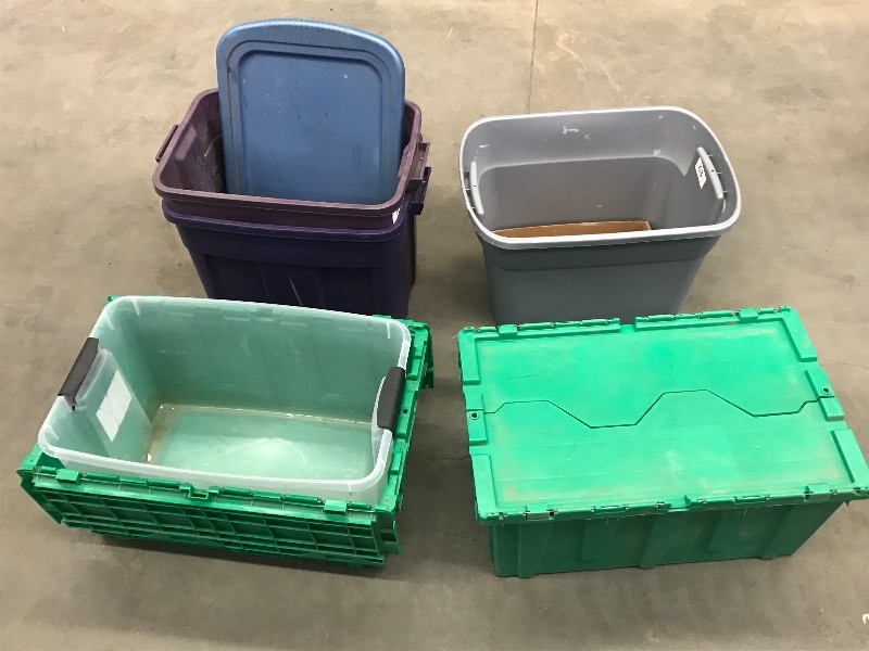 lot 10 image: Lot Of Assorted Storage Totes ...