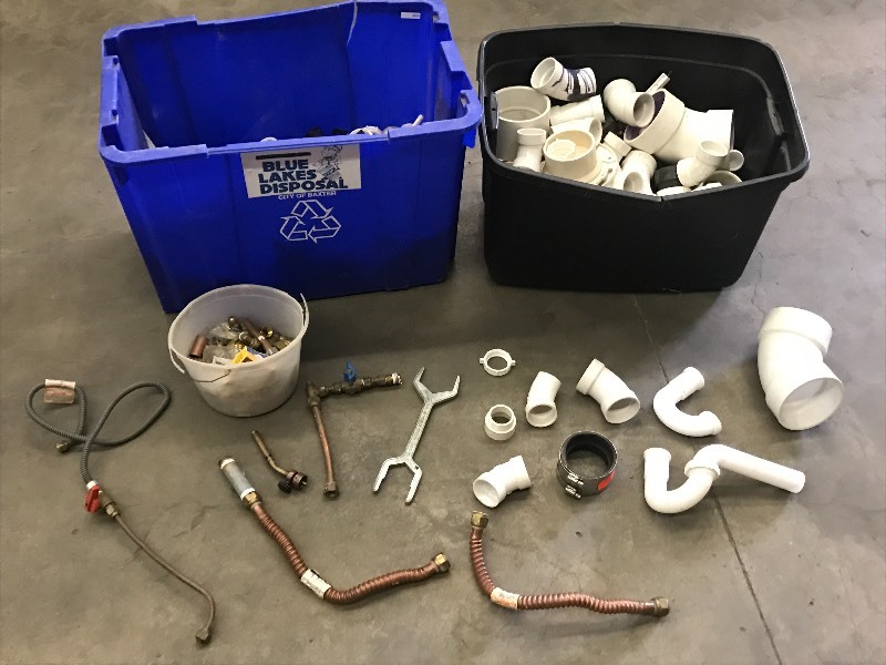 lot 17 image: (2) Totes Of Assorted PVC Pipe Fit...