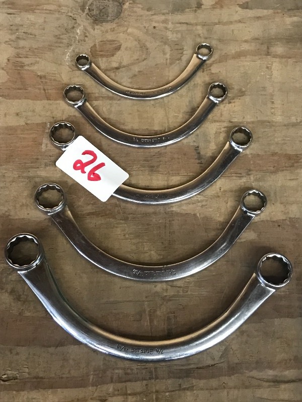 lot 26 image: 5-Piece Snap-On Wrench Set, 716 T...