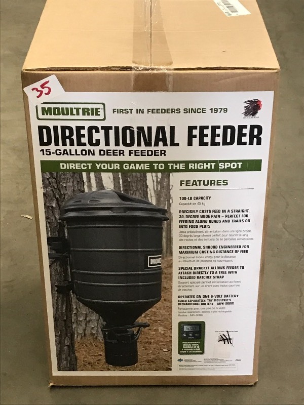 lot 35 image: Moultrie 15-Gallon Directional Deer...