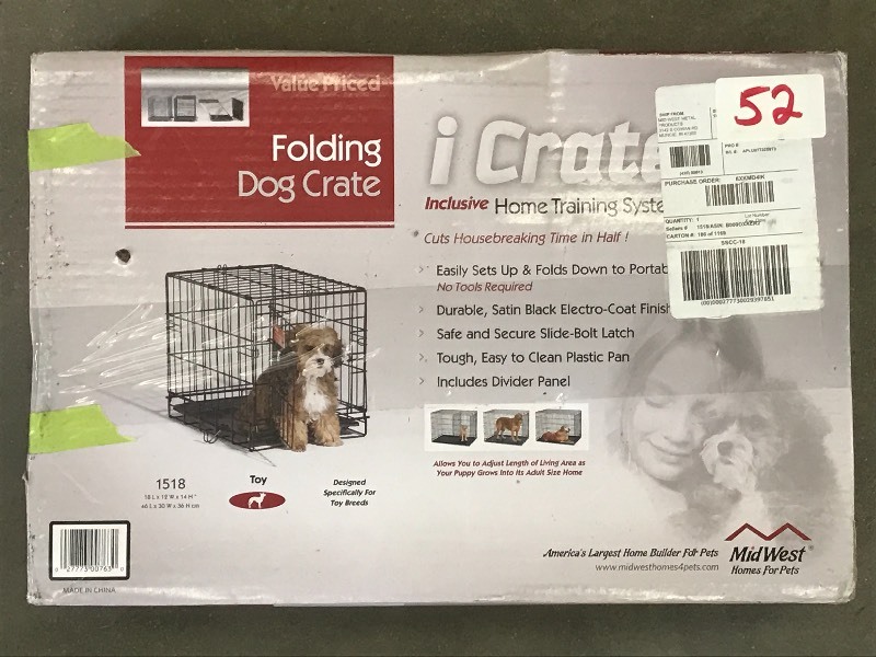 lot 52 image: New iCrate 12x14x18 Pet Kennel ...
