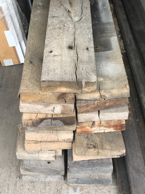 lot 2 image: Lot Of (23) Rough Cut Oak Planks (...