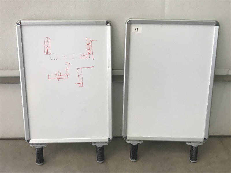 (2) Double-Sided Dry Erase Boards