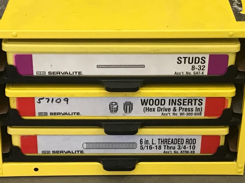 (2) 3-Drawer Parts Bins With Contents