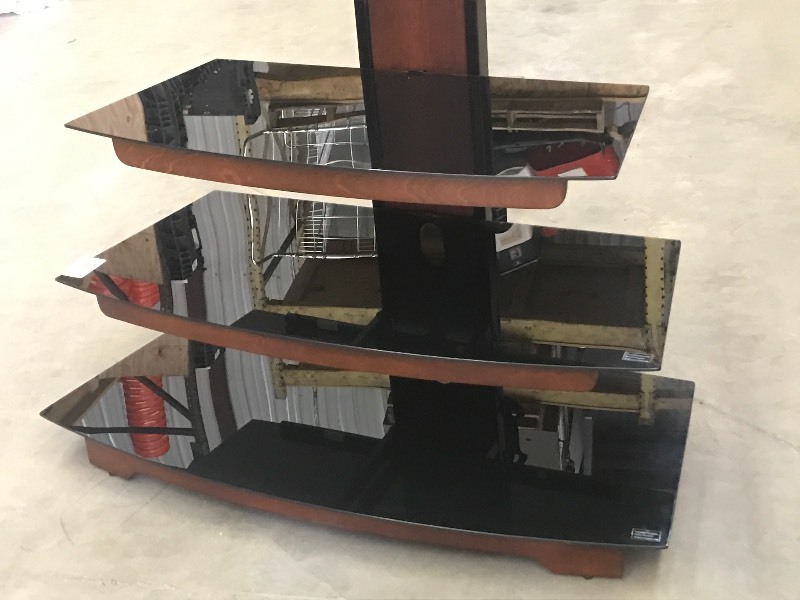 3-Level Glass T.V. Stand