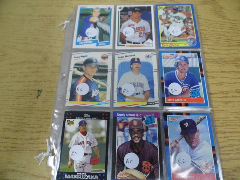 lot 93 image: 6 Pages of Baseball Cards