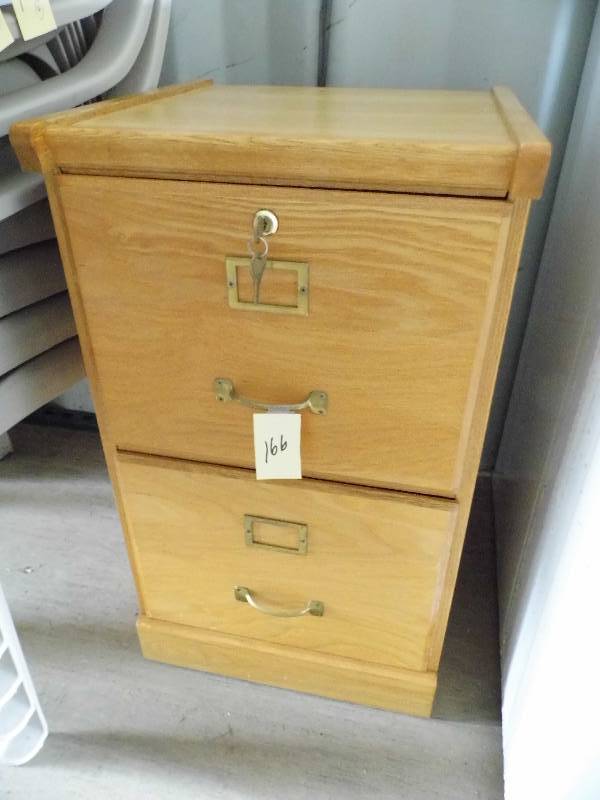 lot 166 image: Wooden File Cabinet
