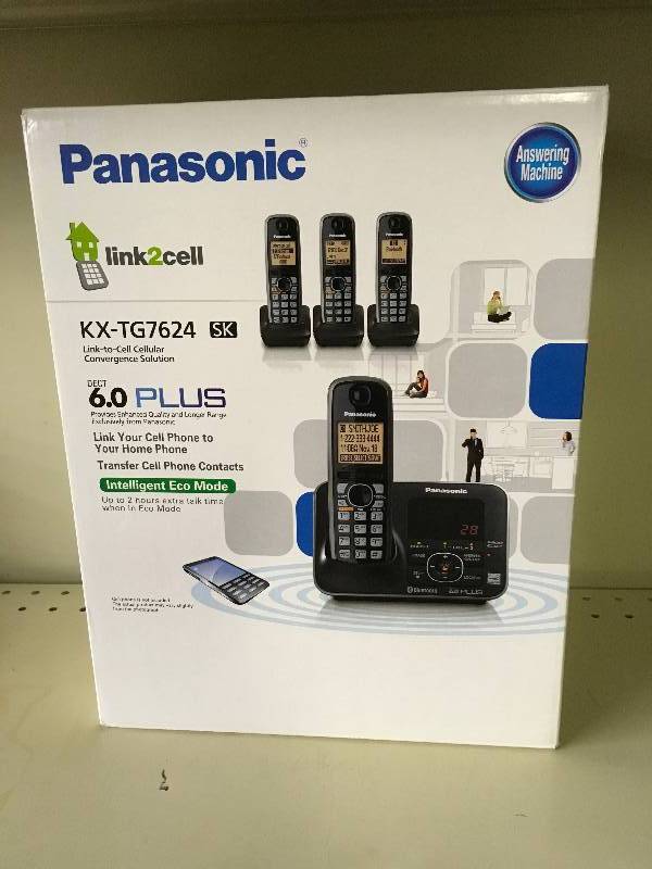 Panasonic KX-TG7624SK Telephones, Retail $99.99