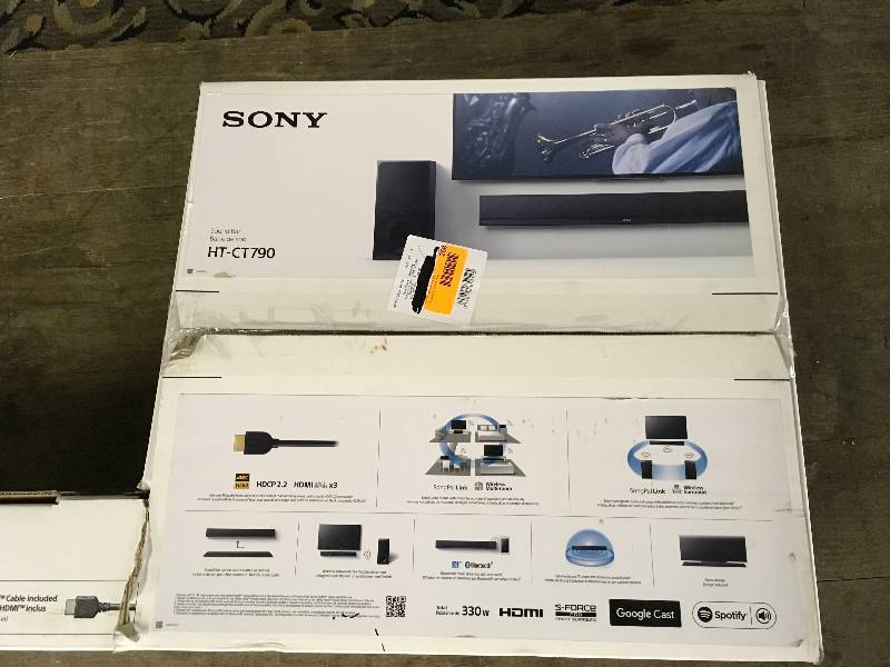 Sony HT- CT790 Soundbar, Retail $199.97