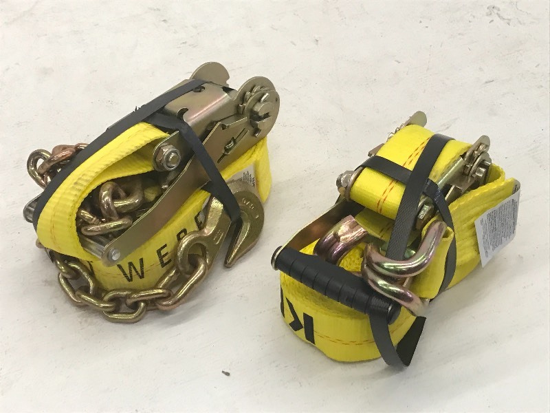 (2) New Keeper 2x27ft Ratchet Stra...